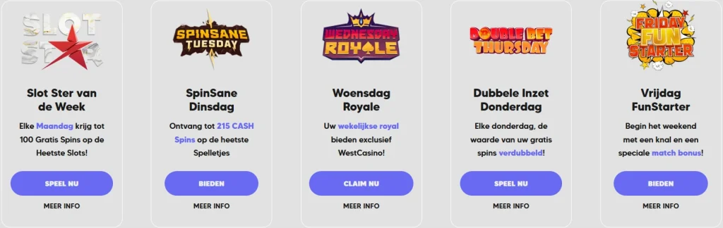 Slot Ster van de Week SpinSane Dinsdag Woensdag Royale