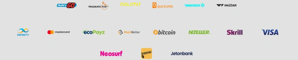 Play'nGO Pragmatic Play NOLIMIT QuickSpin Wazdan Mifinity MasterCard