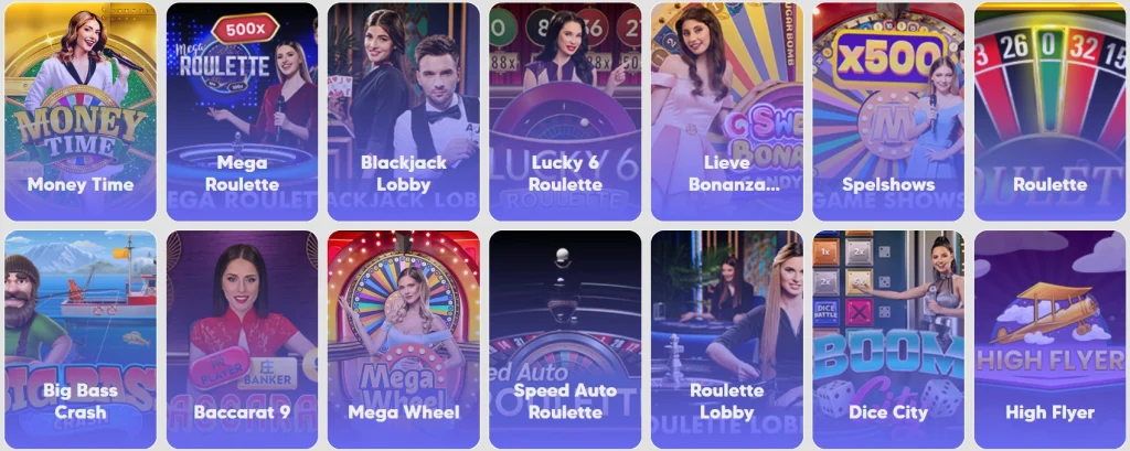 Money Time Mega Roulette Blackjakc lobby Lucky 6 Roulette 