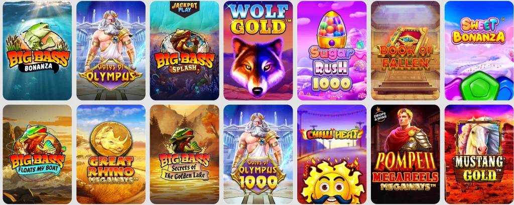 Big Bass Bonanza Gates of Olympus Big Bass Splash Wolf Gold Sugar Rush 1000